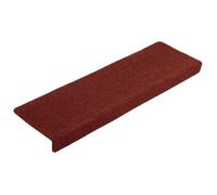 vidaXL Tapis de Marches d'Escalier 5 pcs, Moquettes de Marches Antidérapantes, Carpettes d'Escalier Insonorisantes, Décorations Intérieur, Bordeaux 65x21x4cm Aiguilleté