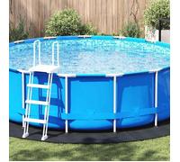 vidaXL Couvercle de piscine rond Noir Plastique Ø 428 cm