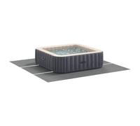 vidaXL Couverture de piscine carrée Gris clair Polyéthylène 396 x 396 cm