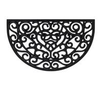 vidaXL Tapis de porte demi-rond 45x75 cm caoutchouc 155661