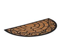 Vidaxl Tapis De Porte Demi-Rond 45x75 Cm Caoutchouc Et Fibre De Coco