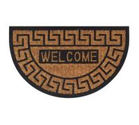 vidaXL Tapis de Porte Demi-rond, Paillasson Antidérapant, Tapis de Sol, Tapis d'Entrée Jardin, Moderne, 45x75 cm Caoutchouc 155885