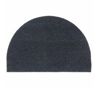 vidaXL Tapis de porte Paillasson antidérapant Fibre de coco touffeté Gris foncé demi-rond 40x60 cm