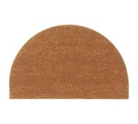vidaXL Tapis de porte antidérapant en fibre de coco demi-rond 50x80 cm naturel