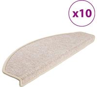 vidaXL Tapis de sol 10 pièces 65x24x4 cm Taupe Demi-Rond Grand