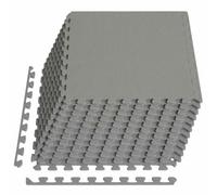 vidaXL Tapis de Sol 12 pcs Gris 4,32 m² Mousse EVA, Tapis de Puzzle emboîtables, Protection de Sol, Tapis de Gym, Sol d'exercice Polyvalent