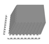 vidaXL Tapis de Sol 12 pcs Gris 4,32 m² Mousse EVA, Tapis de Puzzle emboîtables, Protection de Sol, Tapis de Gym, Sol d'exercice Polyvalent