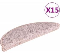 vidaXL Tapis de sol 15 pcs. 65x21x4 cm rose clair demi-rond Grand