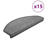 vidaXL Tapis de sol 15 pcs. 65x24x4 cm gris foncé demi-rond Grand