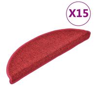 vidaXL Tapis de sol 15 pièces 56x17x3 cm Bordeaux demi-rond