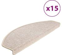 vidaXL Tapis de sol 15 pièces 65x24x4 cm Taupe Demi-Rond Grand