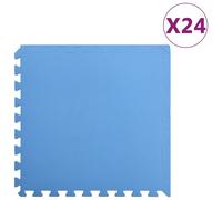 Vidaxl Tapis De Sol 24 Pcs 8,64¿ Mousse Eva Bleu