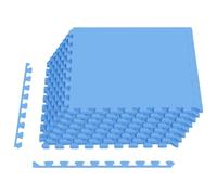 vidaXL Tapis de sol puzzle 24 pcs Bleu 8,64 m² Mousse EVA – Protection de sol, Tapis de gym