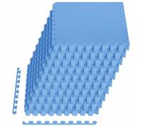 vidaXL Tapis de Sol 40 pcs Bleu 14,4 m² Mousse EVA, Tapis de Puzzle emboîtables, Protection de Sol, Tapis de Gym, Sol d'exercice Polyvalent