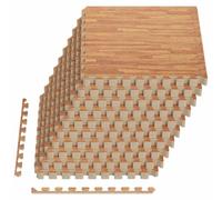 vidaXL Tapis de Sol 40 pcs Bois 14,4 m² Mousse EVA, Tapis de Puzzle emboîtables, Protection de Sol, Tapis de Gym, Sol d'exercice Polyvalent