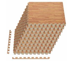 vidaXL Tapis de Sol 40 pcs Bois 14,4 m² Mousse EVA, Tapis de Puzzle emboîtables, Protection de Sol, Tapis de Gym, Sol d'exercice Polyvalent