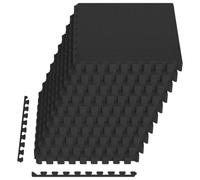 vidaXL Tapis de sol 40 pcs Noir 14,4 m² Mousse EVA - Tapis puzzle emboîtables, Protection sol