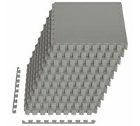 vidaXL Tapis de Sol 50 pcs Gris 18 m² Mousse EVA, Tapis de Puzzle emboîtables, Protection de Sol, Tapis de Gym, Sol d'exercice Polyvalent