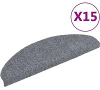 Tapis D'escalier Auto-Adhésif 15 Pcs 65 X 21 X 4 Cm Gris Clair