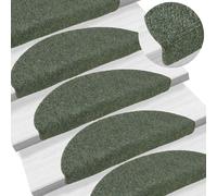 vidaXL Tapis de sol auto-adhésifs 5 pièces 56x17x3 cm vert demi-rond