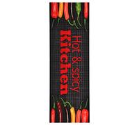 vidaXL Tapis de Sol de Cuisine Lavable Paillasson Moquette de Sol Tapis Antidérapant Bureau Salon Couloir Maison Intérieur Hot&Spicy 45x150 cm