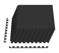 vidaXL Tapis de Sol de Piscine 40 pcs Noir 14,4 m² Mousse EVA, Tapis de Sol Moderne rectangulaire pour Piscine, Mousse Anti-dérapante, résistant à l'eau, idéal pour l'extérieur