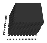 vidaXL Tapis de Sol de Piscine 50 pcs Noir 18 m² Mousse EVA, Tapis de Sol Moderne rectangulaire pour Piscine, Mousse Anti-dérapante, résistant à l'eau, idéal pour l'extérieur
