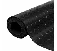 vidaXL Tapis de Sol Noir 1 x 2 m Caoutchouc, Tapis de Jardin, Sol en Caoutchouc Durable, extérieur antidérapant, Nettoyage Rapide, Sol Protecteur Polyvalent
