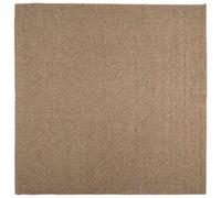 vidaXL Tapis carré AGIRA Naturel 240 x 240 cm Polyester antidérapant touché doux Beige et Marron
