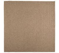 vidaXL Tapis carré AGIRA Naturel 240 x 240 cm Polyester antidérapant touché doux Beige et Marron