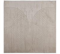 vidaXL Tapis de Surface Carré Beige 240 x 240 cm, Tapis Vivid Home, Tapis Moderne, Élément décoratif, Moelleux, Revêtement stylé, Tapis de Salon, Confortable