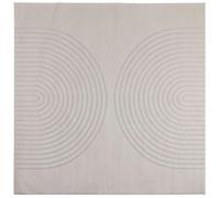 vidaXL Tapis de Surface Carré Crème 120 x 120 cm, Tapis Vivid Home, Tapis Moderne, Élément décoratif, Moelleux, Revêtement stylé, Tapis de Salon, Confortable