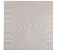 vidaXL Tapis de Surface Carré Crème 200 x 200 cm, Tapis Vivid Home, Tapis Moderne, Élément décoratif, Moelleux, Revêtement stylé, Tapis de Salon, Confortable