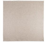 vidaXL Tapis carré FARO – Crème 120 x 120 cm Polyester antidérapant intérieur/extérieur