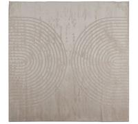 Vidaxl Tapis De Surface Carré Galati Beige 120 X 120 Cm Polyester