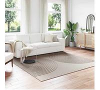 vidaXL Tapis de surface Carré GALATI Beige 240 x 240 cm Polyester 42022813