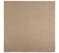 Vidaxl Tapis De Surface Carré Moiré Agira Naturel 200 X 200 Cm