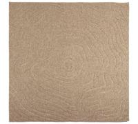 Vidaxl Tapis De Surface Carré Moiré Agira Naturel 240 X 240 Cm