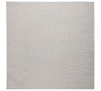 Vidaxl Tapis De Surface Carré Palmeras Crème 120 X 120 Cm Polyester