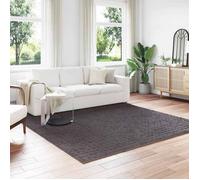 vidaXL Tapis de Surface Carré SIROLO Anthracite 240 x 240 cm Polyester, Tapis d'intérieur Sirolo, Grand modèle Moderne, Doux, texturé, Lavable en Machine, antidérapant