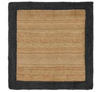 vidaXL Tapis de surface Gris foncé 120 x 120 cm Jute 42010690