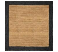 Vidaxl Tapis De Surface Naturel Et Gris Foncé 200 X 200 Cm Jute