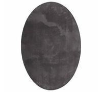 vidaXL Tapis de Surface HUARTE Anthracite 140 x 200 cm 100% Polyester, Couloir, Ovale, Moderne, Tapis Anti-Dérapant, Pliable, Polyester Résistant, Lavable en Machine, Doux sous Les Pieds