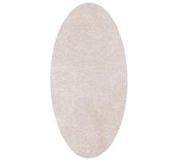 vidaXL Tapis de Surface HUARTE Couleur Sable 80 x 150 cm, Couloir, Ovale, Moderne, Tapis Anti-Dérapant, Pliable, Polyester Résistant, Lavable en Machine, Doux sous Les Pieds