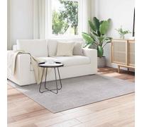 vidaXL Tapis de Surface HUARTE Crème et Gris 120 x 120 cm Polyester, Tapis de Salon, Style Moderne, Durable, antidérapant, Lavable en Machine, intérieur extérieur, Confort texturé, Polyvalent