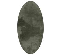 vidaXL Tapis de Surface HUARTE Vert forêt 80 x 150 cm 100% Polyester, Tapis de Couloir Élégant, Design Ovale Moderne, Résistant, Antidérapant, Lavable en Machine, Facile à Nettoyer