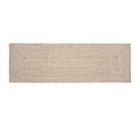 vidaXL Tapis de Surface Naturel et Blanc 60 x 250 cm Jute, Tapis Moderne Fait Main, Beau Tapis en Jute, Robuste, pour Salon, déco contemporaine et Minimaliste