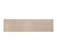 vidaXL Tapis de Surface Naturel et Blanc 60 x 400 cm Jute, Tapis Moderne Fait Main, Beau Tapis en Jute, Robuste, pour Salon, déco contemporaine et Minimaliste