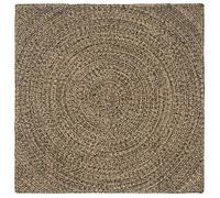 vidaXL Tapis de surface Naturel et noir 160 x 160 cm Jute 42010627