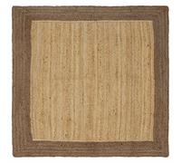 Vidaxl Tapis De Surface Rectangulaire Naturel Et Gris 120 X 120 Cm